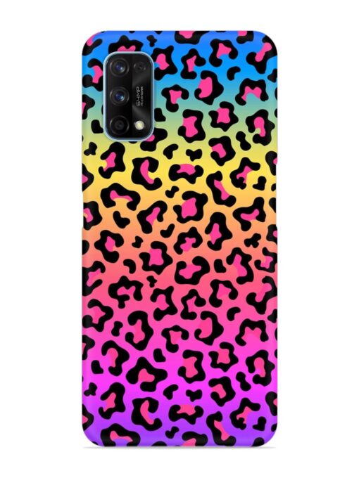 Neon Rainbow Colored Snap Case for Realme 7 Pro