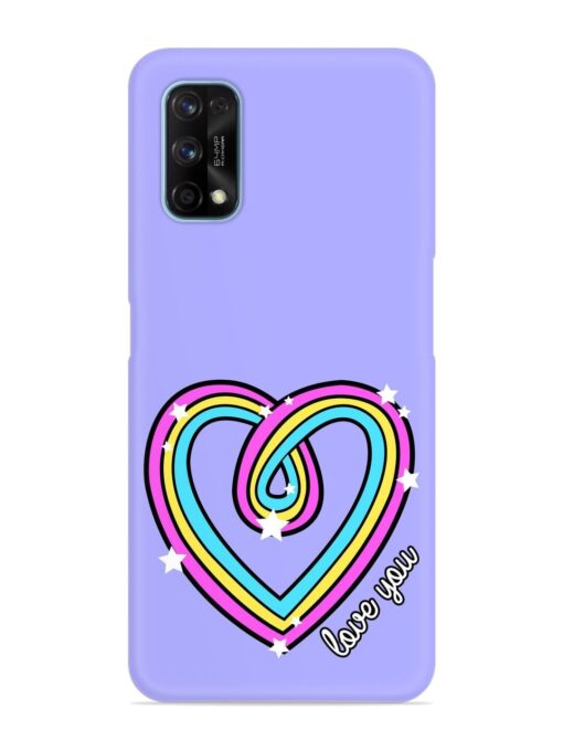 Colorful Rainbow Heart Snap Case for Realme 7 Pro Zapvi