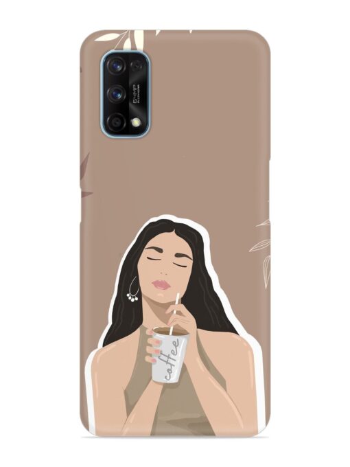 Girl With Coffee Snap Case for Realme 7 Pro Zapvi