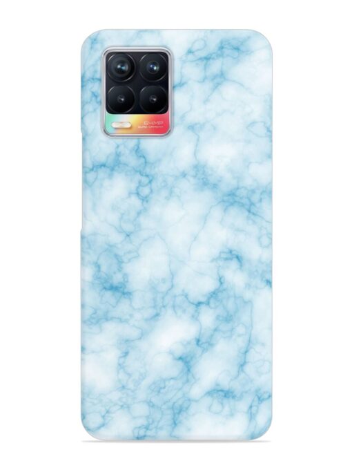 Blue White Natural Marble Snap Case for Realme 8 (4G)