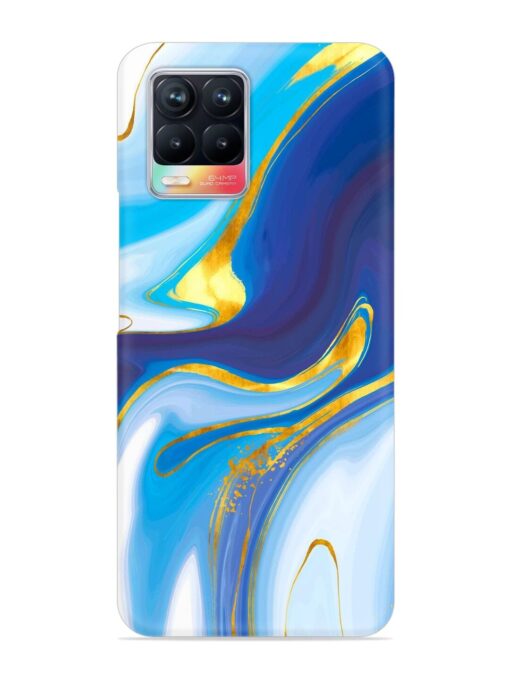 Watercolor Background With Golden Foil Snap Case for Realme 8 (4G) Zapvi