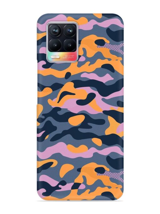 Camouflage Army Military English Orange Art Snap Case for Realme 8 (4G)