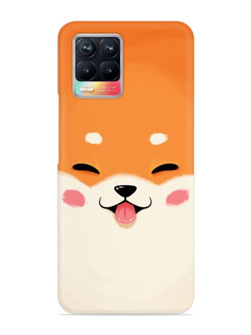 Cute Dog Face Vector Snap Case for Realme 8 (4G) Zapvi