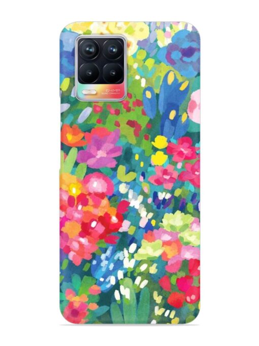 Watercolor Flower Art Snap Case for Realme 8 (4G) Zapvi