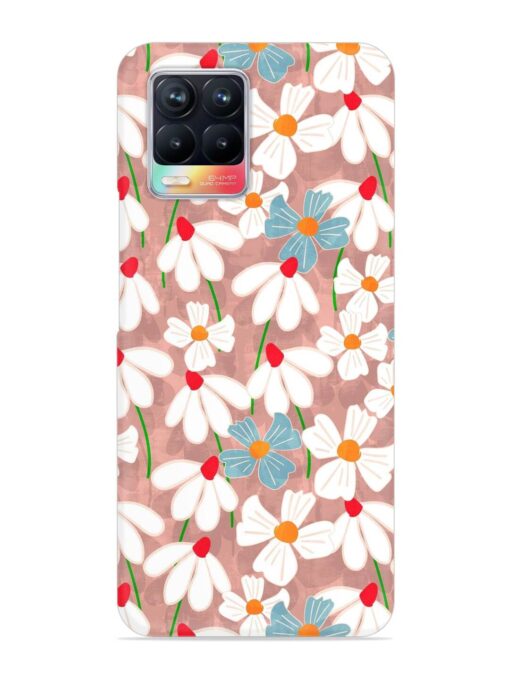 Abstract Petal Flowers Snap Case for Realme 8 (4G) Zapvi