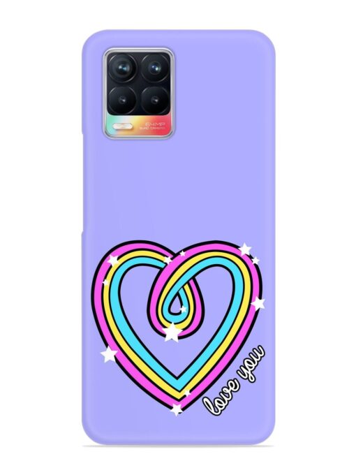 Colorful Rainbow Heart Snap Case for Realme 8 (4G) Zapvi