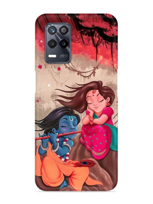 Radhe Krishna Water Art Snap Case for Realme 8 (5G) Zapvi