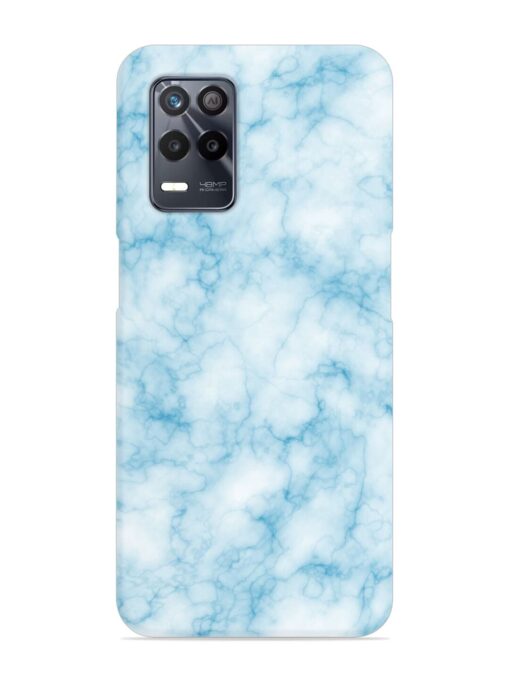 Blue White Natural Marble Snap Case for Realme 8 (5G)