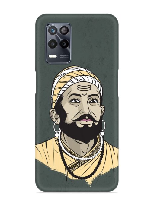 Shivaji Maharaj Vector Art Snap Case for Realme 8 (5G) Zapvi