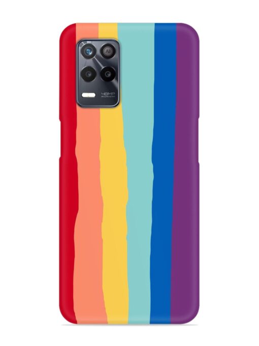 Rainbow Genuine Liquid Snap Case for Realme 8 (5G) Zapvi