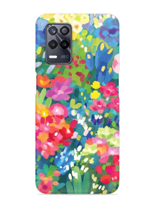 Watercolor Flower Art Snap Case for Realme 8 (5G) Zapvi