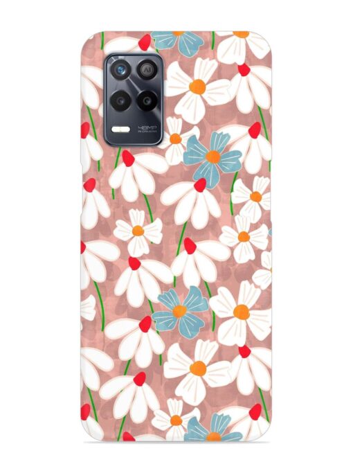 Abstract Petal Flowers Snap Case for Realme 8 (5G) Zapvi