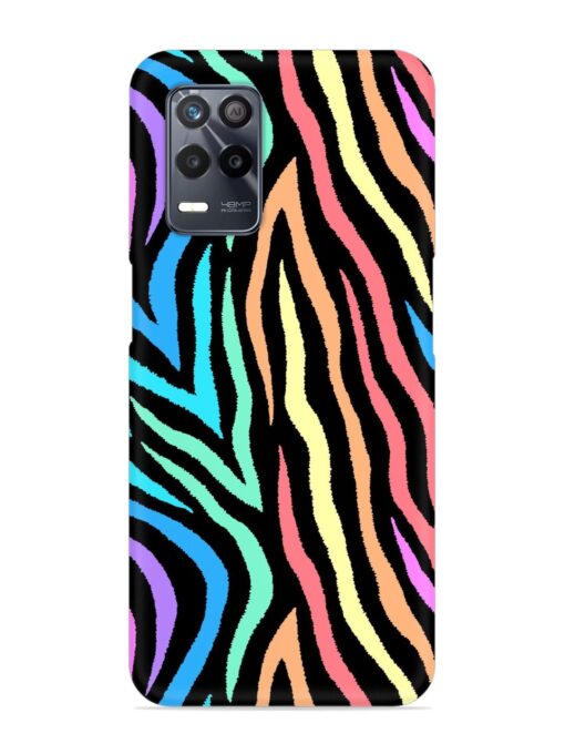 Colorful Abstract Zebra Snap Case for Realme 8 (5G) Zapvi