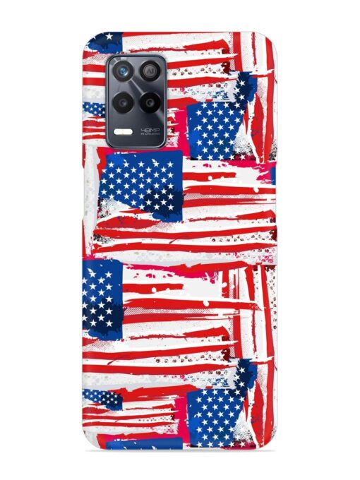 Usa Flag Seamless Snap Case for Realme 8 (5G) Zapvi