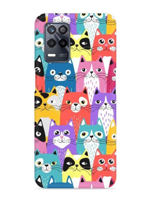 Funny Cartoon Cats Snap Case for Realme 8 (5G) Zapvi