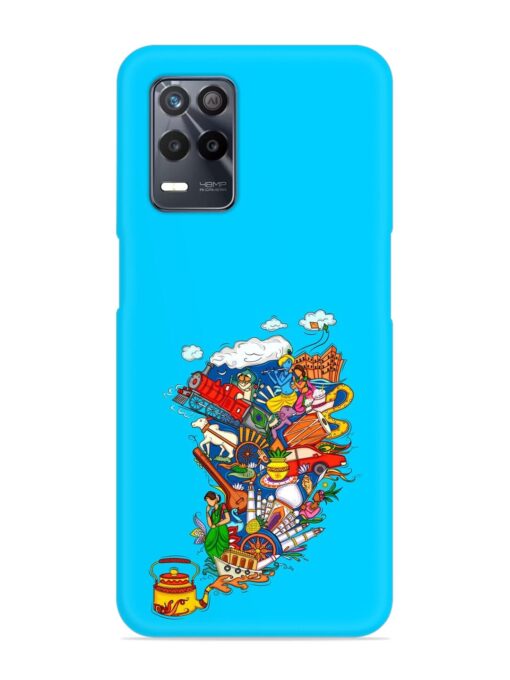 Vector Design Indian Snap Case for Realme 8 (5G) Zapvi