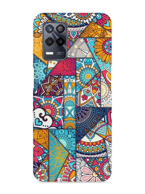 Patchwork Pattern Vintage Snap Case for Realme 8 (5G)