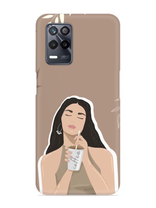 Girl With Coffee Snap Case for Realme 8 (5G)