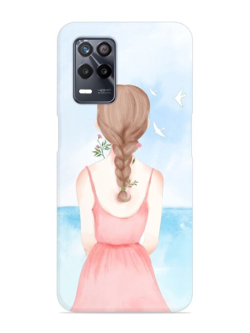 Watercolor Girl Vector Snap Case for Realme 8 (5G) Zapvi