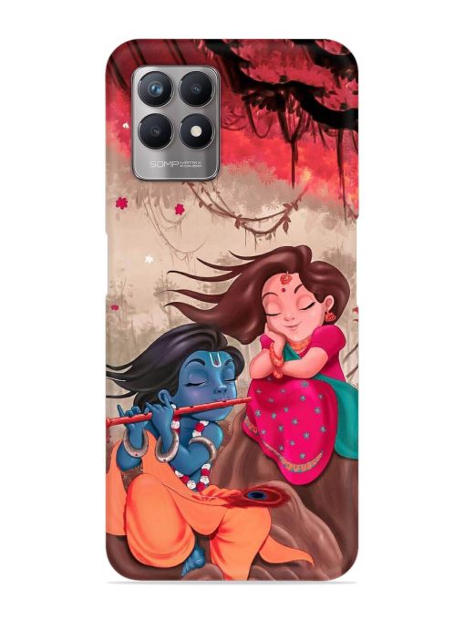 Radhe Krishna Water Art Snap Case for Realme 8I Zapvi