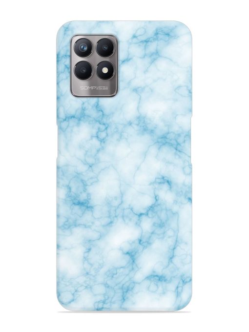 Blue White Natural Marble Snap Case for Realme 8I Zapvi