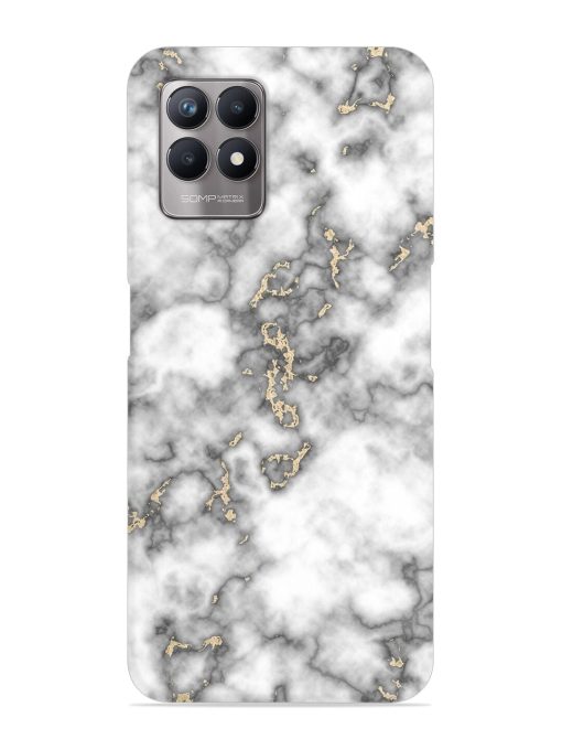 Gray And Gold Marble Snap Case for Realme 8I Zapvi