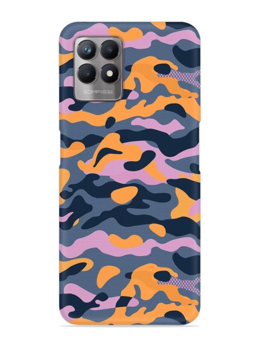 Camouflage Army Military English Orange Art Snap Case for Realme 8I Zapvi