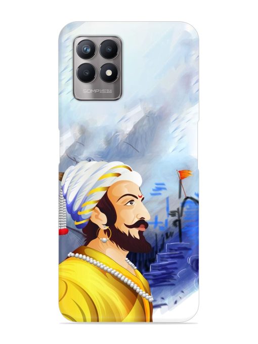 Shivaji Maharaj Color Paint Art Snap Case for Realme 8I Zapvi