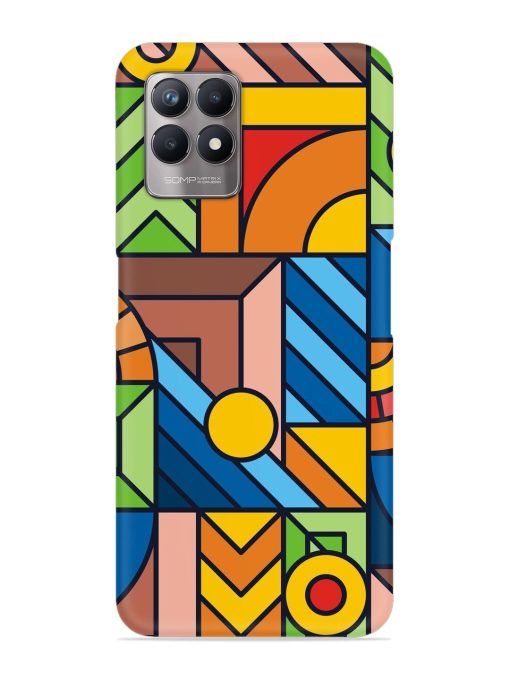 Colorful Geometric Snap Case for Realme 8I Zapvi