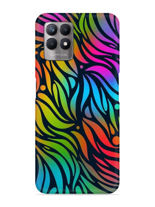 Abstract Leaf Design Snap Case for Realme 8I Zapvi