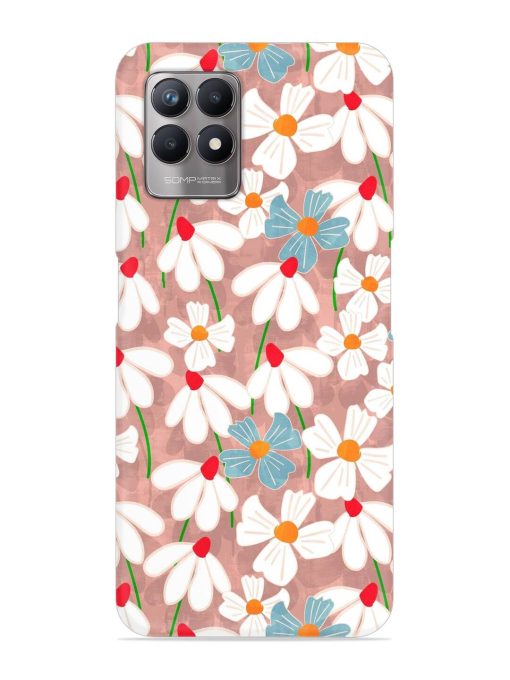 Abstract Petal Flowers Snap Case for Realme 8I