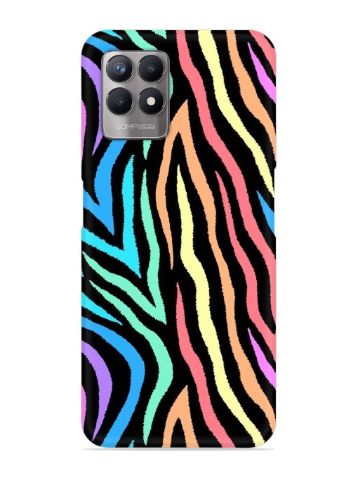 Colorful Abstract Zebra Snap Case for Realme 8I