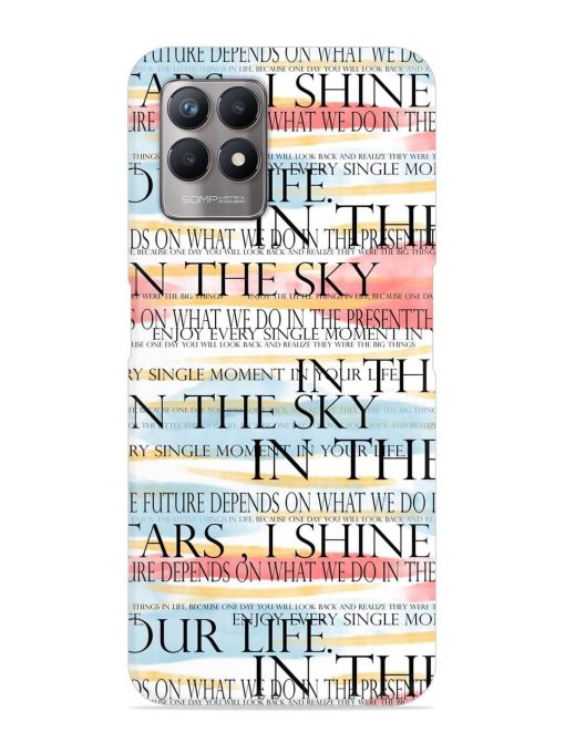 Seamless Slogans Pattern Snap Case for Realme 8I Zapvi