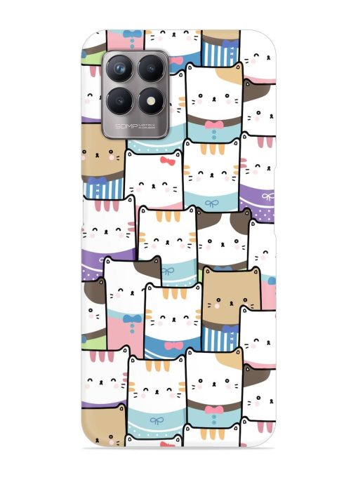 Cute Adorable Cat Snap Case for Realme 8I Zapvi