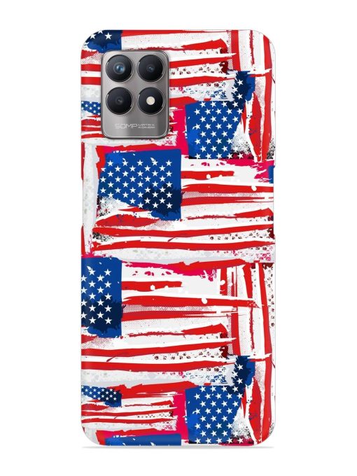 Usa Flag Seamless Snap Case for Realme 8I Zapvi