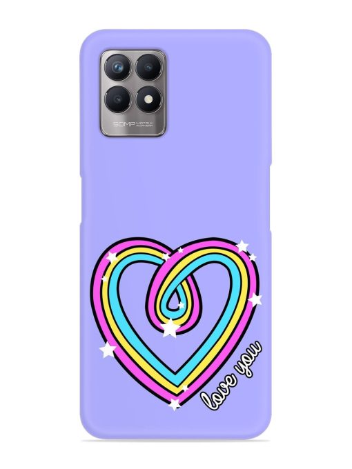 Colorful Rainbow Heart Snap Case for Realme 8I Zapvi