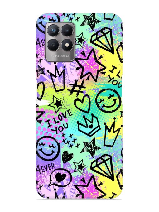 Bright Seamless Pattern Snap Case for Realme 8I Zapvi