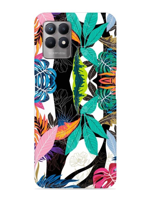 Floral Pattern Bright Snap Case for Realme 8I Zapvi