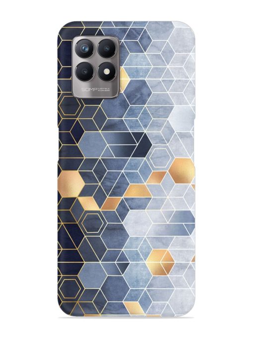 Geometric Abstraction Hexagons Snap Case for Realme 8I Zapvi