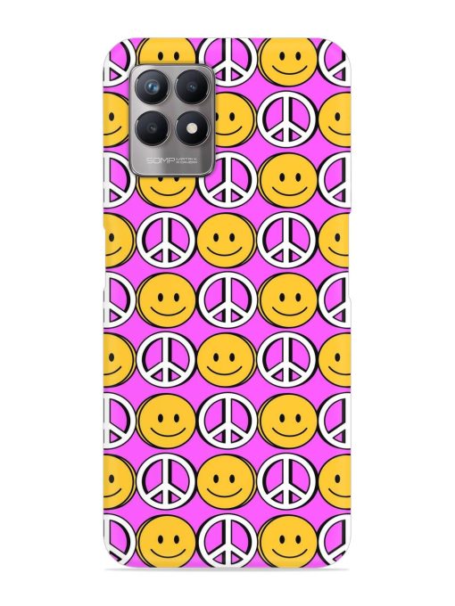 Smiley Face Peace Snap Case for Realme 8I Zapvi