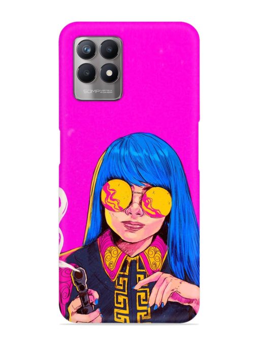 Aesthetic Anime Girl Snap Case for Realme 8I Zapvi