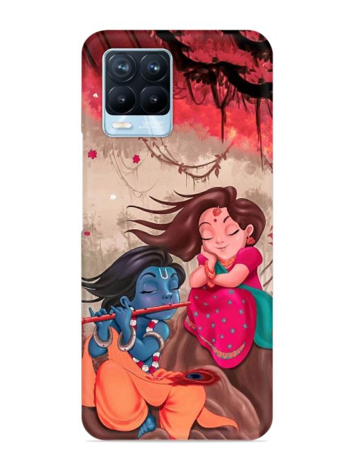 Radhe Krishna Water Art Snap Case for Realme 8 Pro Zapvi