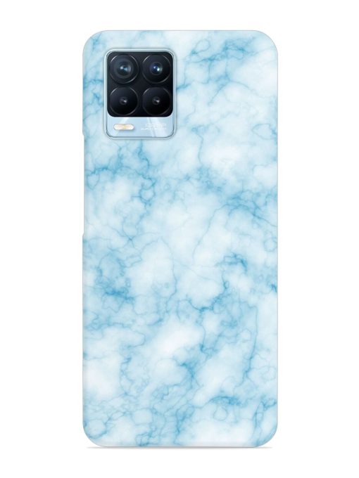 Blue White Natural Marble Snap Case for Realme 8 Pro Zapvi