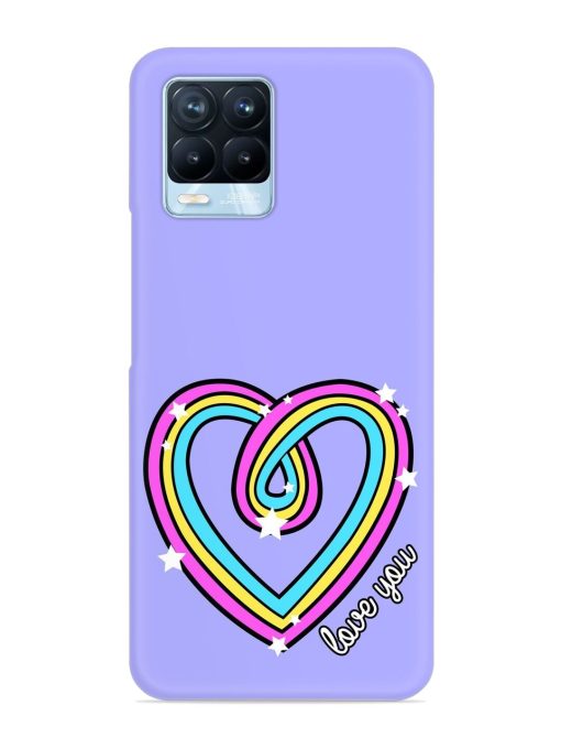 Colorful Rainbow Heart Snap Case for Realme 8 Pro Zapvi