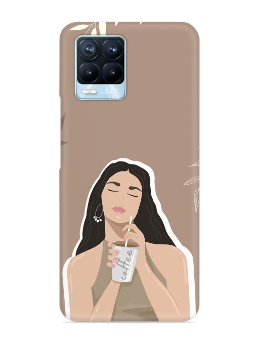 Girl With Coffee Snap Case for Realme 8 Pro