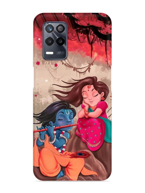 Radhe Krishna Water Art Snap Case for Realme 8S (5G) Zapvi