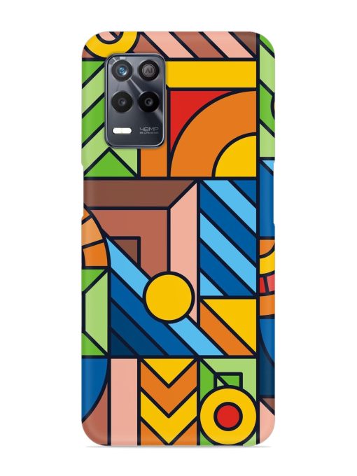 Colorful Geometric Snap Case for Realme 8S (5G) Zapvi