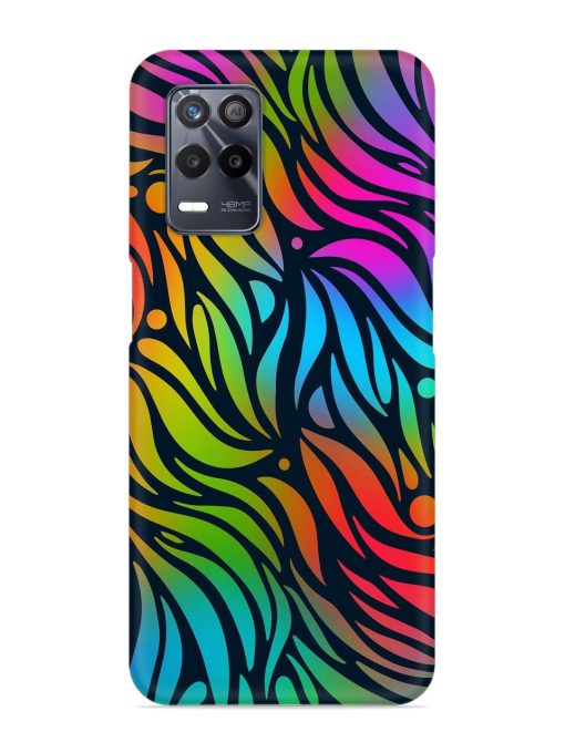 Abstract Leaf Design Snap Case for Realme 8S (5G)