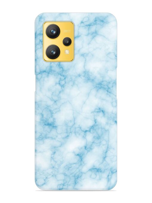 Blue White Natural Marble Snap Case for Realme 9 (4G)