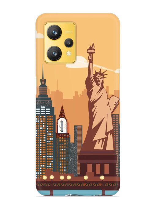 New York Statue Of Liberty Architectural Scenery Snap Case for Realme 9 (4G)